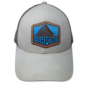 Fishpond Trucker Hat Gray Blue Orange One Size Mesh Snapback Patch Logo
